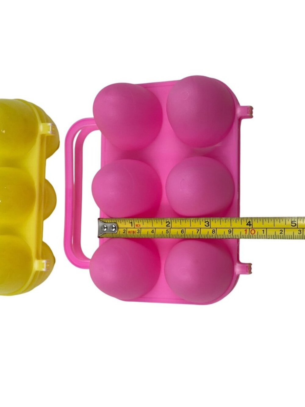 Two 2 Vintage Pink & Yellow Smooth Jello Jigglers Easter Egg Molds Jello Shots - Picture 9 of 9